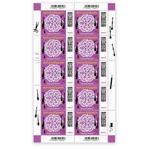 DeutschePost Briefmarken Set, 10 Stück à 2,90 EUR, Spitzenklöppeln, Maxibrief, nassklebend