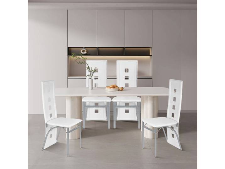 CHAISE - YQINGMAOY - ÉCOLOGIQUE ET DURABLE - MULTIFONCTIONNELLE POUR BUREAU - 42*42.5*101.5 CM - BLANC PUR