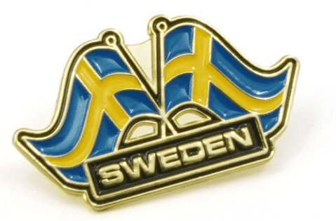 Spilla "Swedish flags"