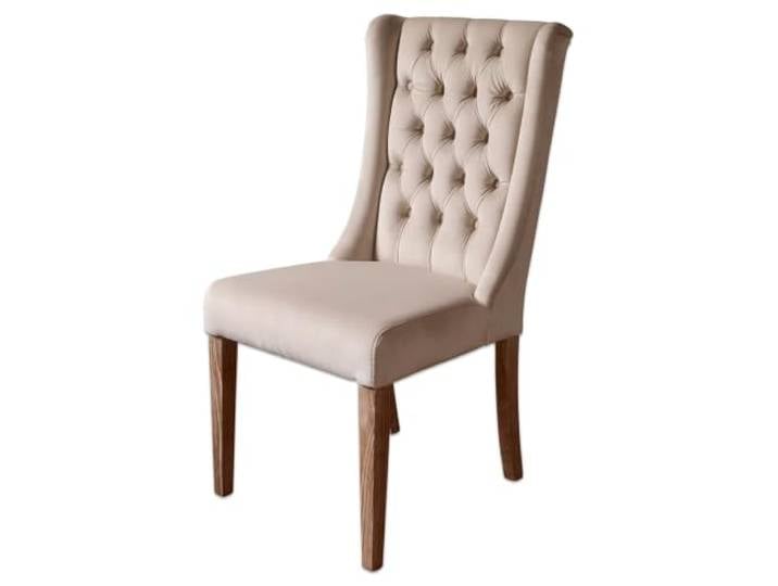 Loberon Stuhl Sudbury, Creme Chesterfield, Langlebiger, hochwertiger Bezug, Nostalgischer Charakter durch Chesterfield-Steppung