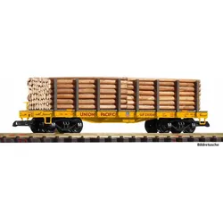 PIKO 38798 G Rungenwagen mit Holzladung, UP