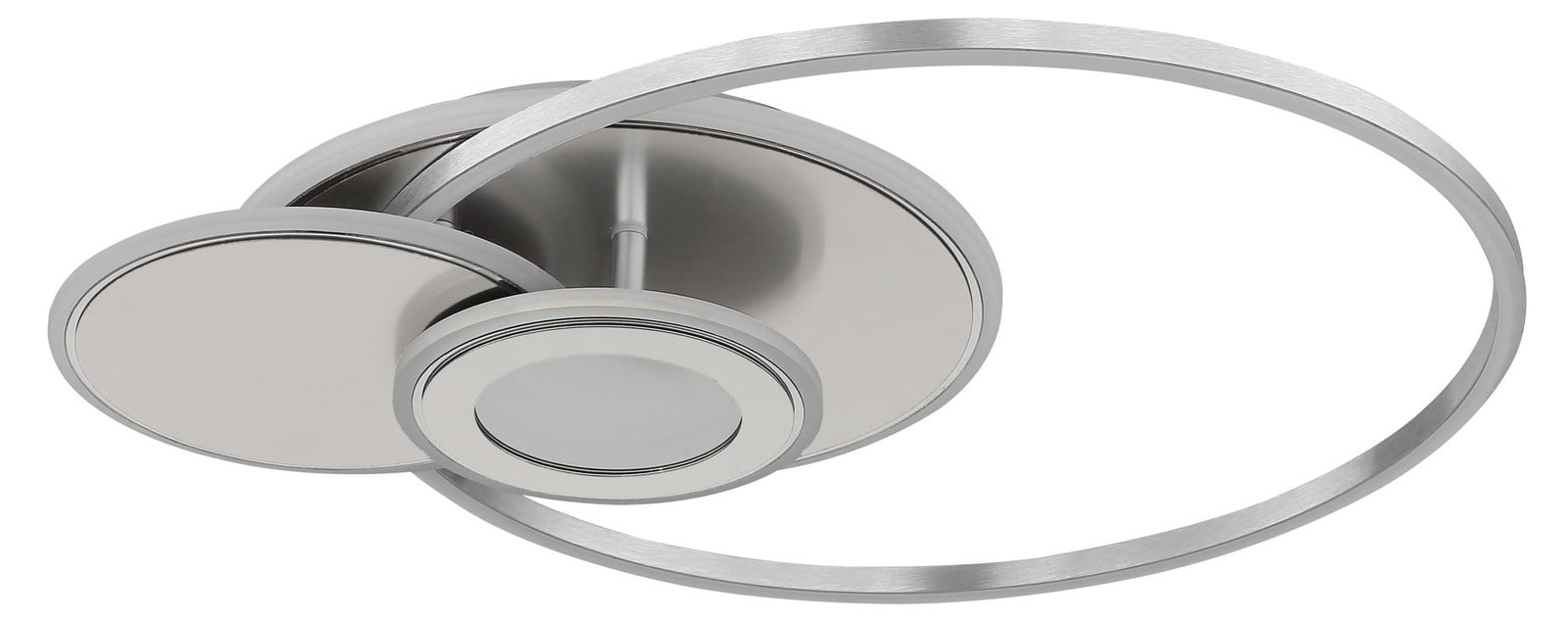 Globo Beltran Design Plafondlamp Zilvergrijs met LED en Afstandsbediening