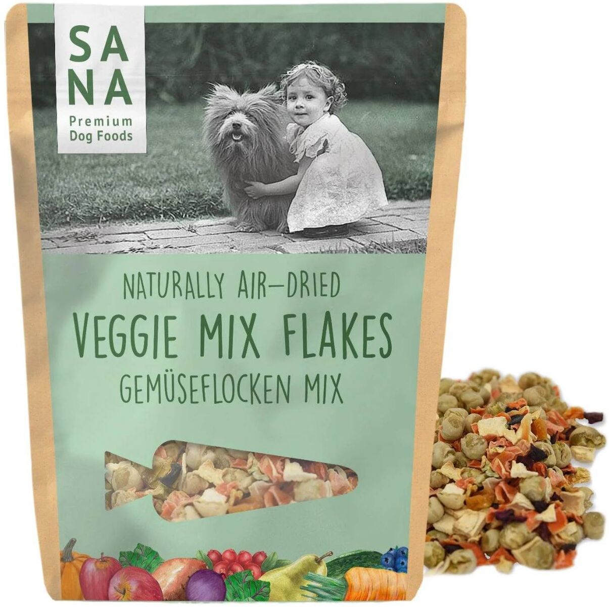 Sanadog Mix di Fiocchi di Verdure per Cani 150 g