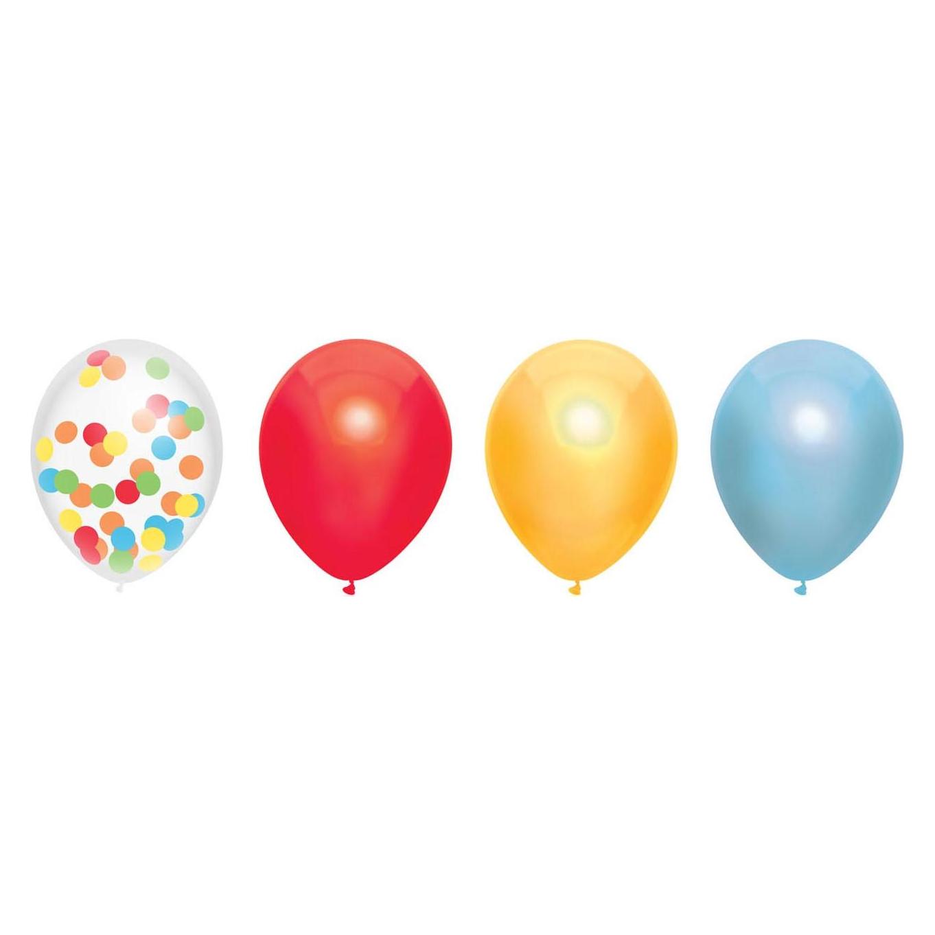 Haza Witbaard Ballonmix Rainbow, 6St. (6x) (24955693)