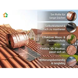 Kupfer Dachschutz IMPACT - Starke Haftung - Ideal für Dächer & Fenster