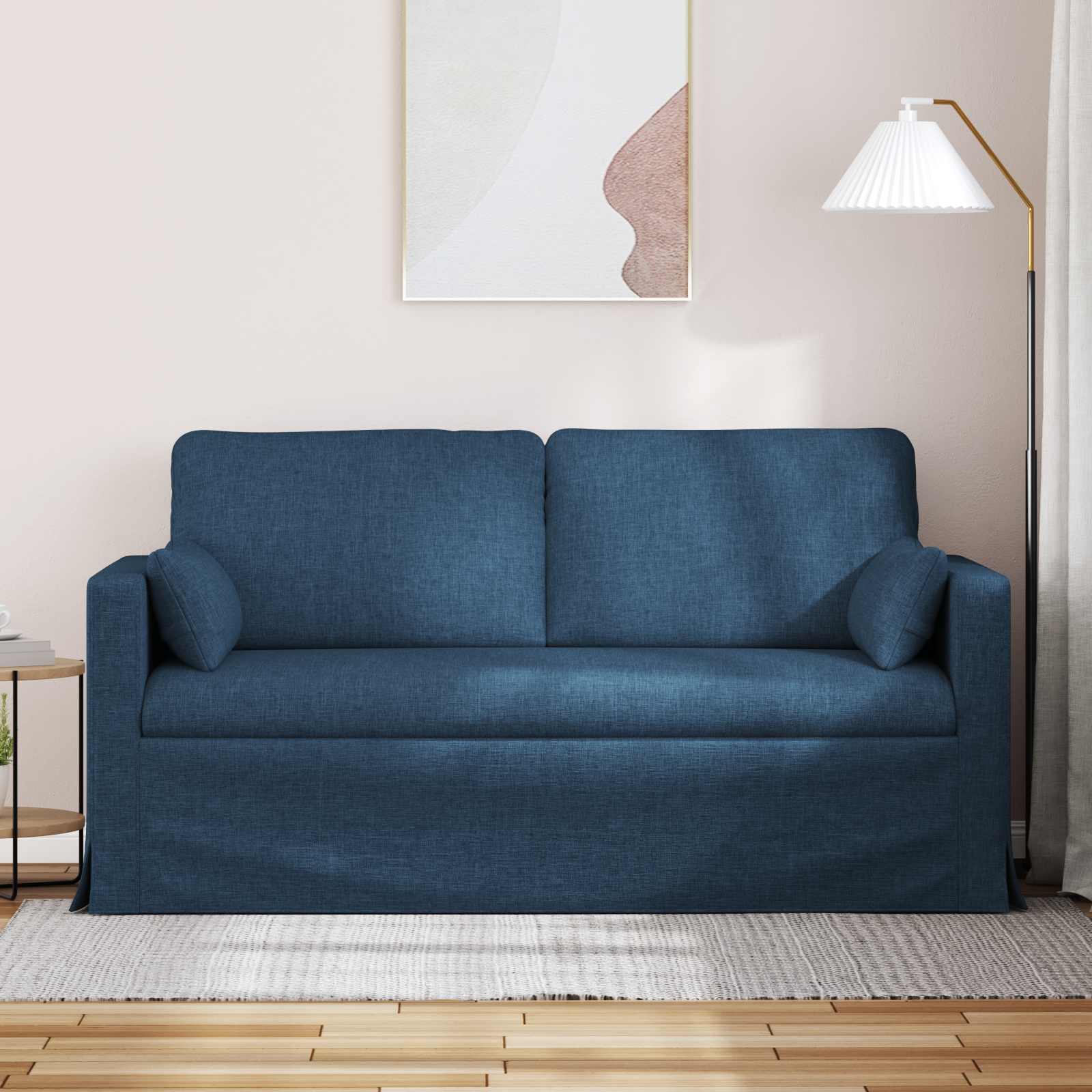 vidaXL Canapé 2 place Bleu 158 x 78 x 80 cm tissu