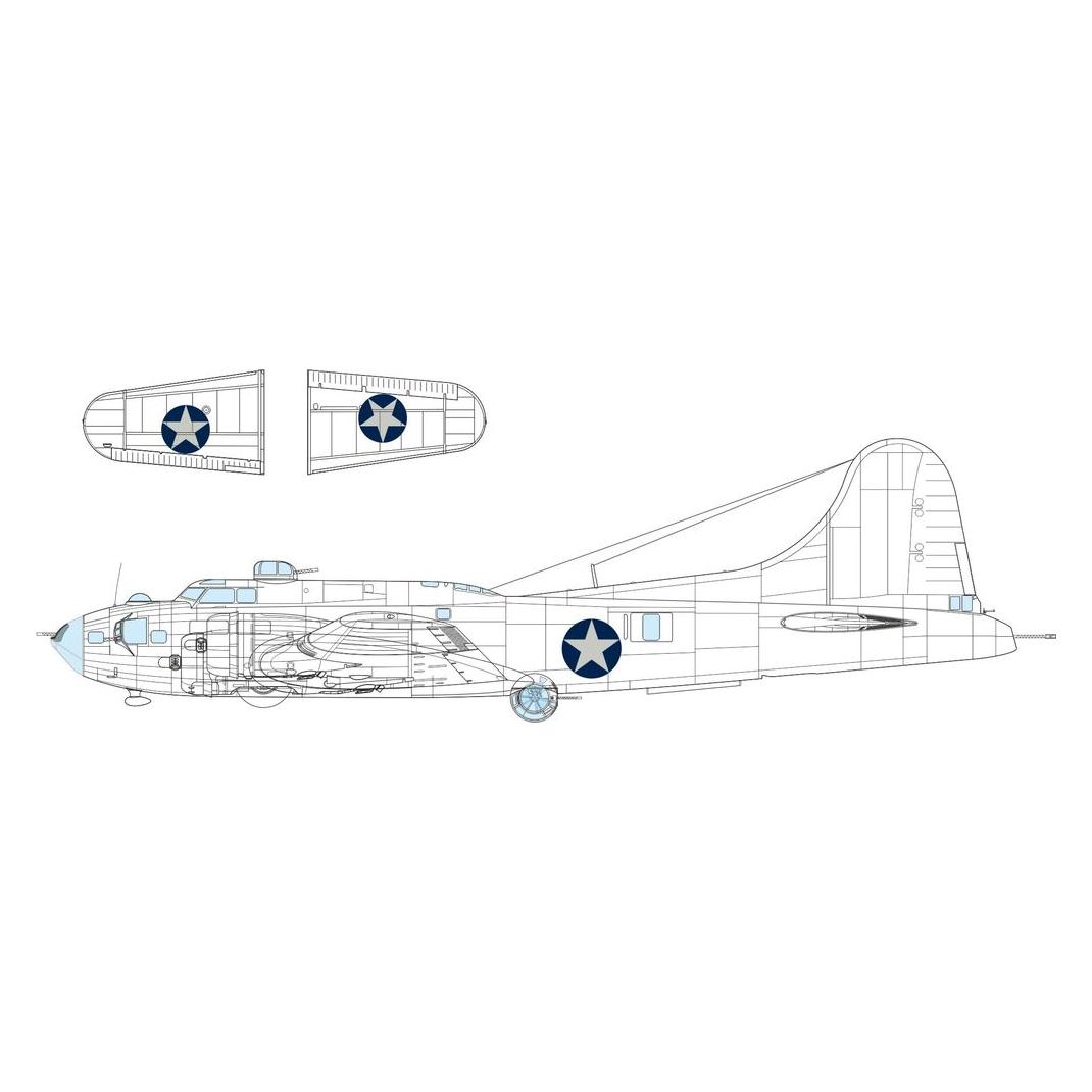 Eduard B-17F US national insignia rounded 1/48 (EX1053)