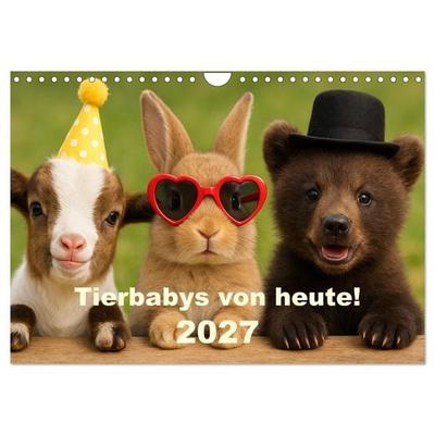 Tierbaby von heute! (Wandkalender 2027 DIN A4 quer), CALVENDO Monatskalender