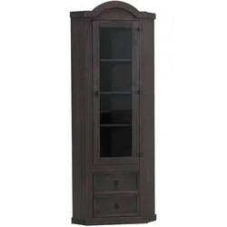 Ebuy24, Vitrine + Buffetschrank, Eckschrank New Mexico (57 x 51 x 200 cm)