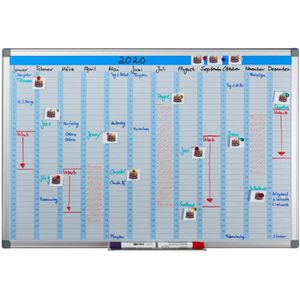 Relaxdays Planungstafel 10032253-1294, Jahresplaner, magnetisch, 60 x 90 cm