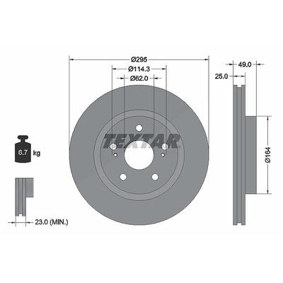 Textar Bremsscheibe [Hersteller-Nr. 92156503] für Suzuki