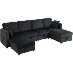 ECKSOFA Cord Dunkelgrau