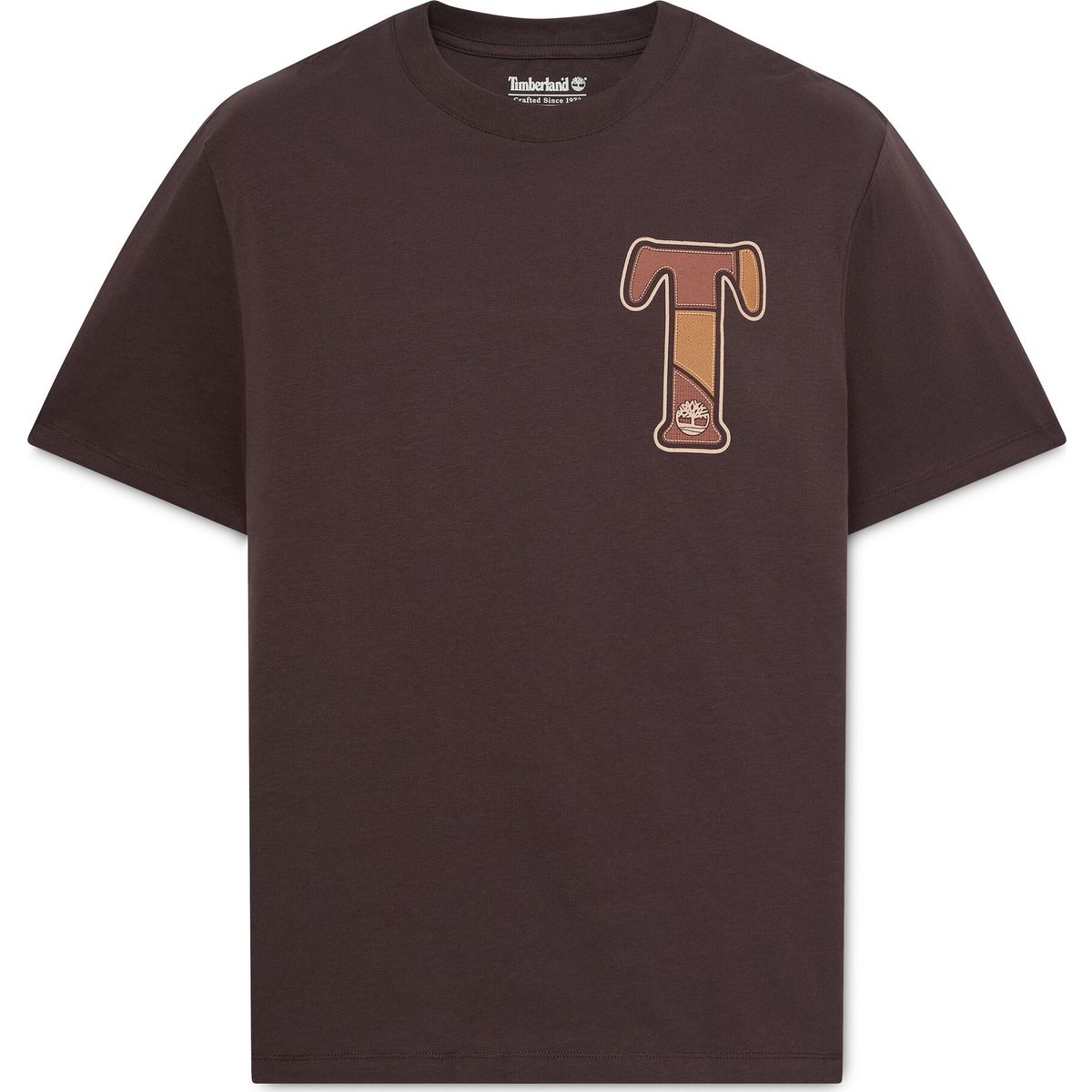 Timberland Mens "patchwork T" Short Sleeve Back Graphic Tee mole S TBC0YHBMC351-S