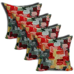 Linke Licardo Kissenhülle Bunte Kunst 40x40 cm 4er-Set