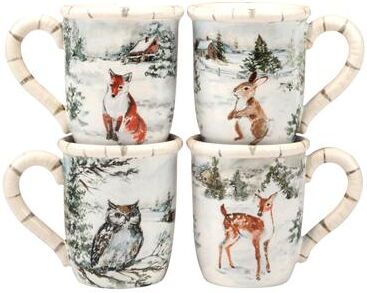 Certified International Winter Frost 18 oz. Mugs, Set of 4