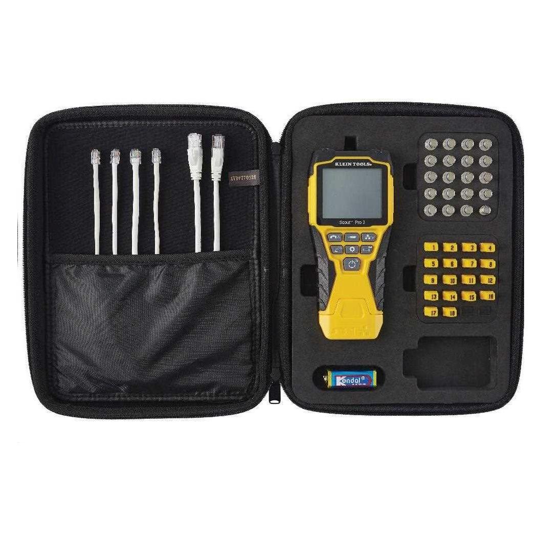 Klein Tools - VDV Scout Pro 3 Tester Kit Locator (PoE) - 18x RJ45, 18x F-konektor (Kabeltester) (VDV501-852)