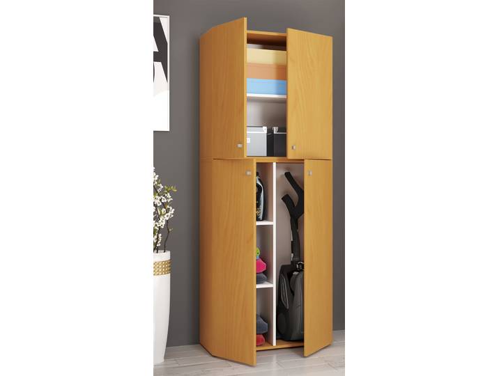 Mehrzweckschrank - Höhe 182 cm 70 x 182 x 39cm Holz/Buche Dekor