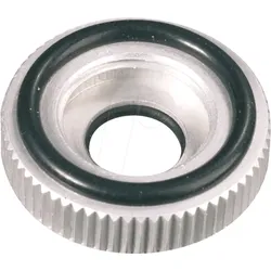 RIFFELMUTTER 6 - Rändelmutter für Achse Ø 6 mm, silber