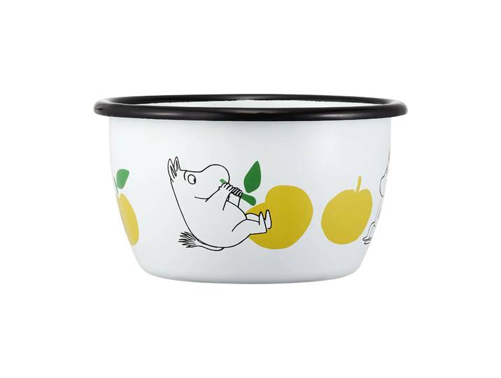 Muurla Bol Moomin émail 30 cl Joyfull Apples-jaune