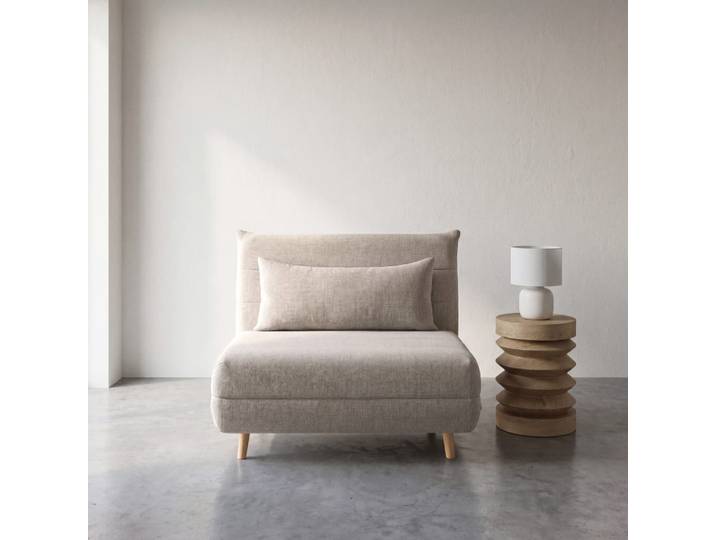 Canapé clic-clac 1 place beige