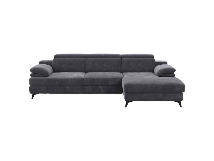 Ecksofa Titus Dunkelgrau Chenille