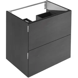 KEUCO EDITION 11 ART Waschtischunterschrank, 2 Frontauszüge, 800x700x490mm, 32512920800, Korpus/Front: Basalt Keramik / Basalt Keramik