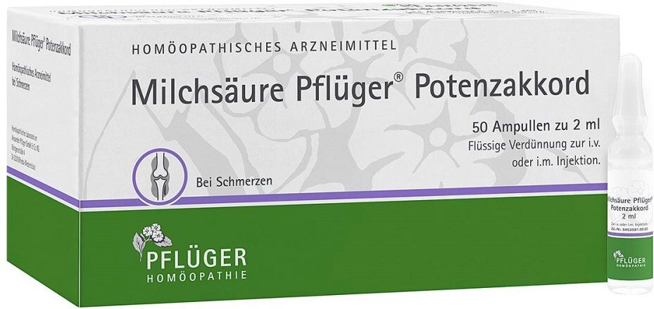 Milchsäure Pflüger Potenzakkord iniecto -lsg.amp.