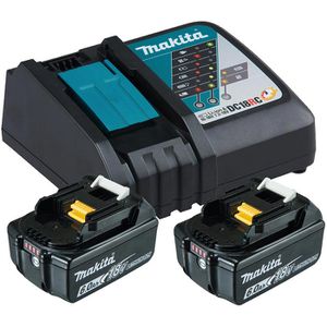 Makita Werkzeugakku Power Source-Kit Li, 199480-6, 18 V / 6,0 Ah, 2 Akkus und Schnellladegerät