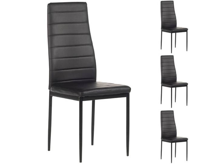 ESSZIMMERSTUHL NATHALIE 4er-Set schwarz/schwarz