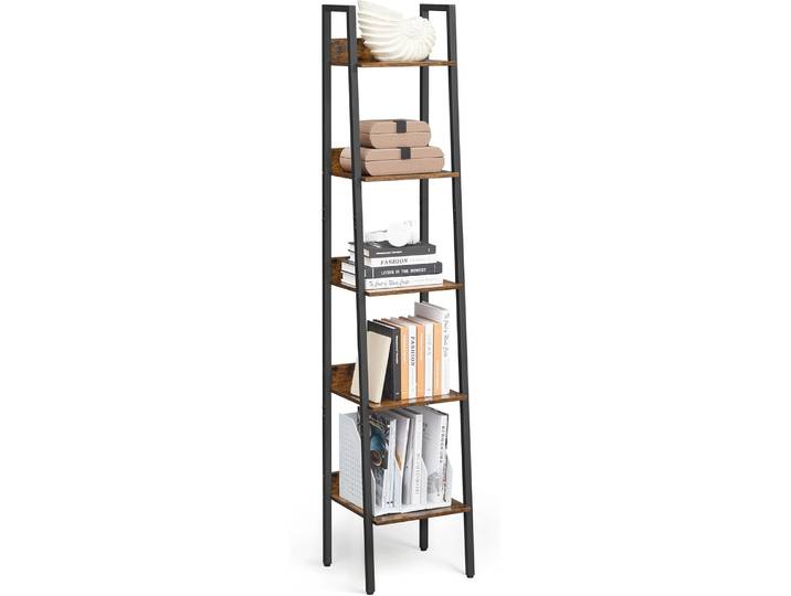 Bücherregal Leiterregal Industrie-Design Vintagebraun