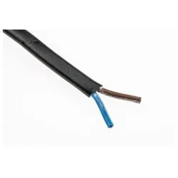RS PRO Netzkabel flexibel 2x0,5mm sw (100 m), Stromkabel, Schwarz