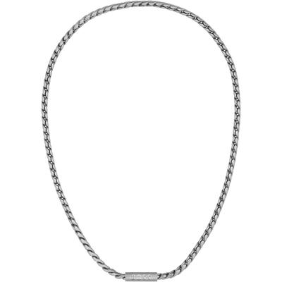 Gliederkette BOSS "DORAN", silber (edelstahlfarben), Halsketten, Herren, Edelstahl, L: 56 B: 4,7mm, Gliederkette, B:4,7mm