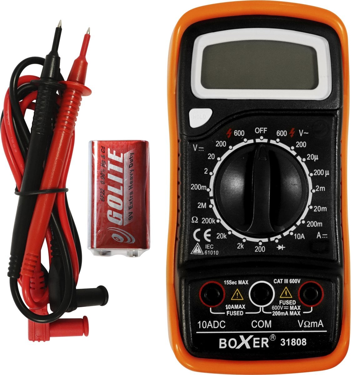 Boxer digitale multimeter 0-600 Volt AC/DC