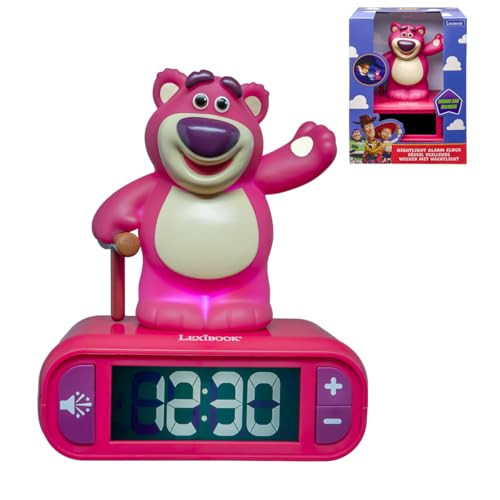 Lexibook Disney Toy Story Lotso 3D-nachtlampje met wekker en geluidseffecten, Paars