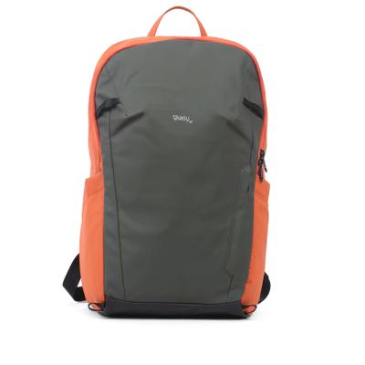 Laptoprucksack VARGU "ANLU 1", Damen, Gr. B/H/T: 28cm x 46cm x 14cm, onesize, grün (olive, orange), Polyethylen, Rucksäcke Laptoprucksack, mit recyceltem PET