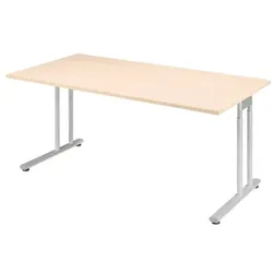 Geramöbel Schreibtisch »Lissabon« 180 cm beim Aufbau höhenverstellbar braun, 180x82x80 cm