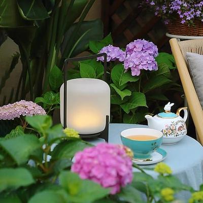Außenstehleuchte, Außenstehleuchte, Terrasse, wasserdichte Rattan-Außendekoration, geeignet für Veranda, Terrasse, Garten, Deck, Rasen