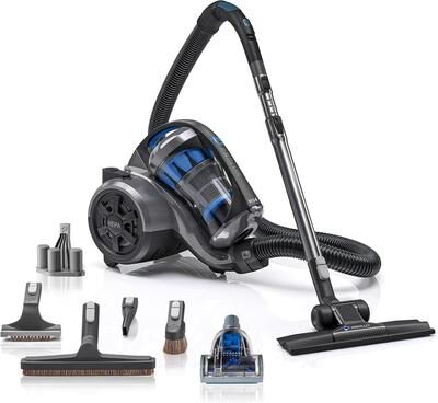Prolux RS4 Lightweight Bagless Canister Vacuum with Dual HEPA Filtration Premium Button Lock Tools and Automatic Cord Rewind