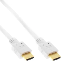 INLINE HDMI Kabel Premium, St/St, weiß/gold, 1.5m