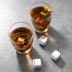 Gravidus Edelstahl Whisky Kühlsteine Set