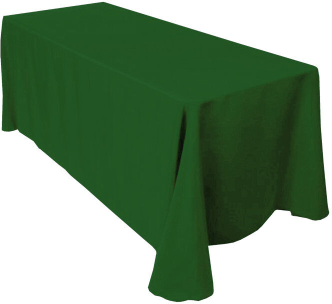 Symple Stuff RE-10PCBurgundy Polyester Tablecloth Green 220.5cm W x 382.2cm L