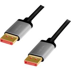 LogiLink DisplayPort AV Anschlusskabel [1x DisplayPort - 1x DisplayPort] 2 m Schwarz/Grau CDA0105