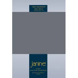 Janine Topper Spannbetttuch Elastic-Jersey 5001 opalgrau 100x200 cm