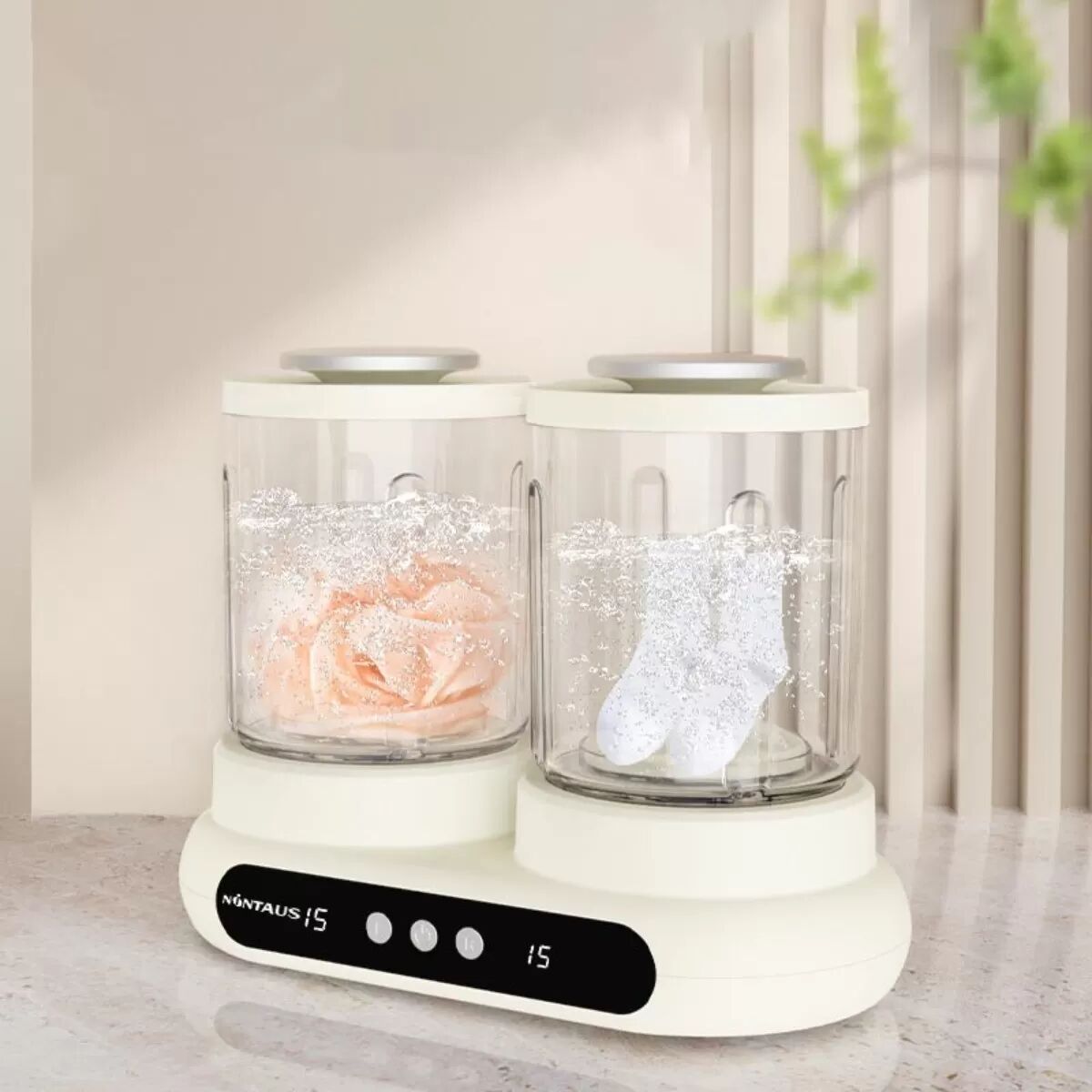 INF Mini Machine à Laver Double Bac - Lave-linge Portable pour Linge Délicat