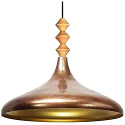 Bamyum, Pendelleuchte, Champion Pendelleuchte Holz Kupferfarbe (E27)