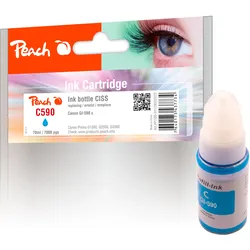 Peach Tintenbehälter cyan kompatibel zu Canon GI-590C, 1604C001