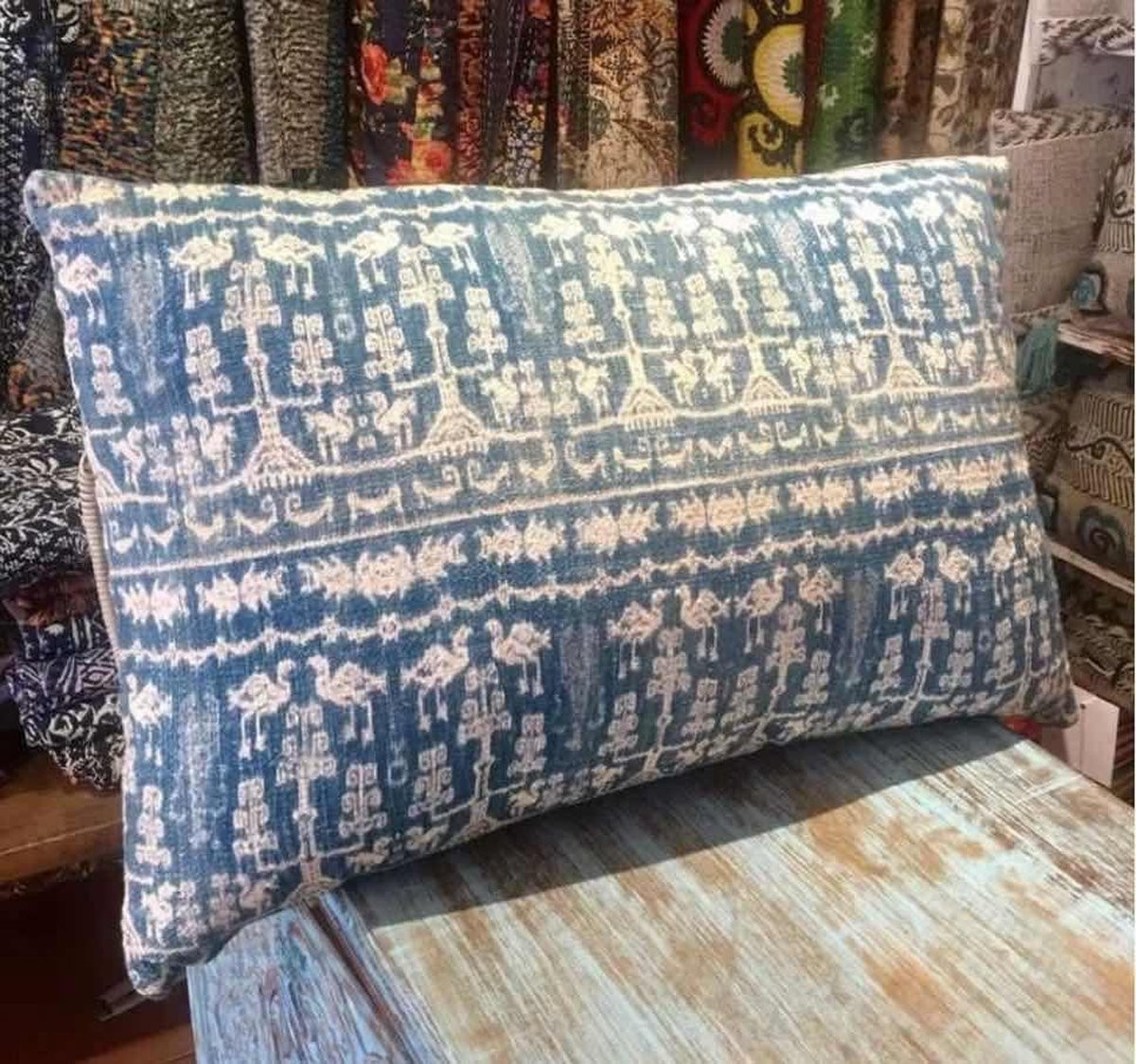 Fine Asianliving Handgemaakte Indische kussenhoes 60 x 40 cm