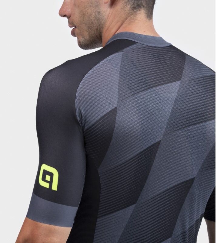 ALE' Maglia ciclismo  PR-R SQUARE nero