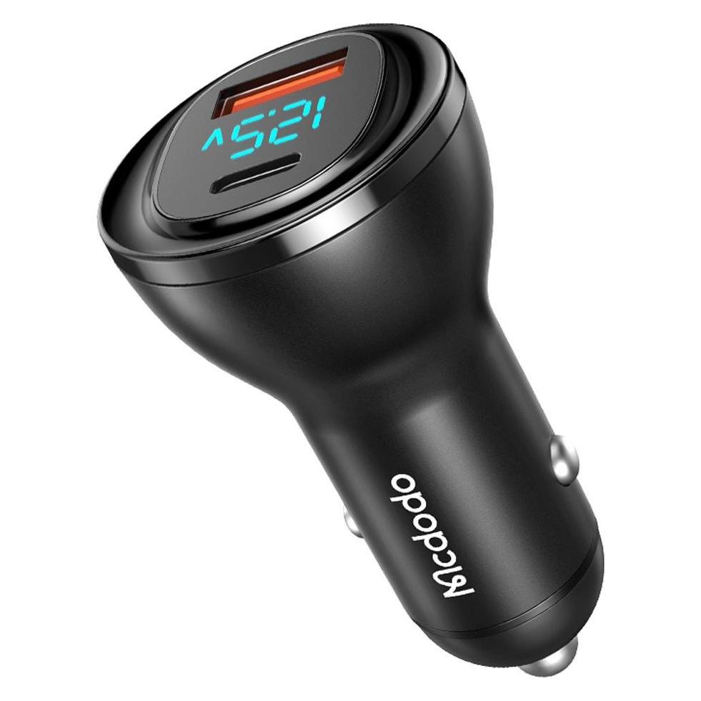 Mcdodo Autoladegerät total 95W USB-A + Typ-C inkl. Digitalanzeige - Schwarz (CC-5670)