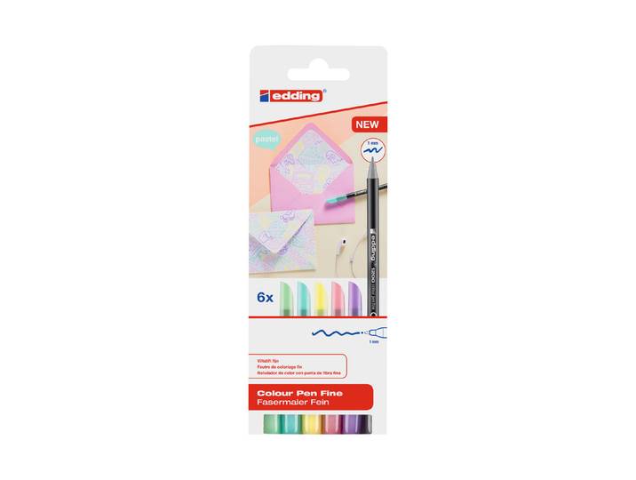 edding Fasermaler 1200 E-6 pastell